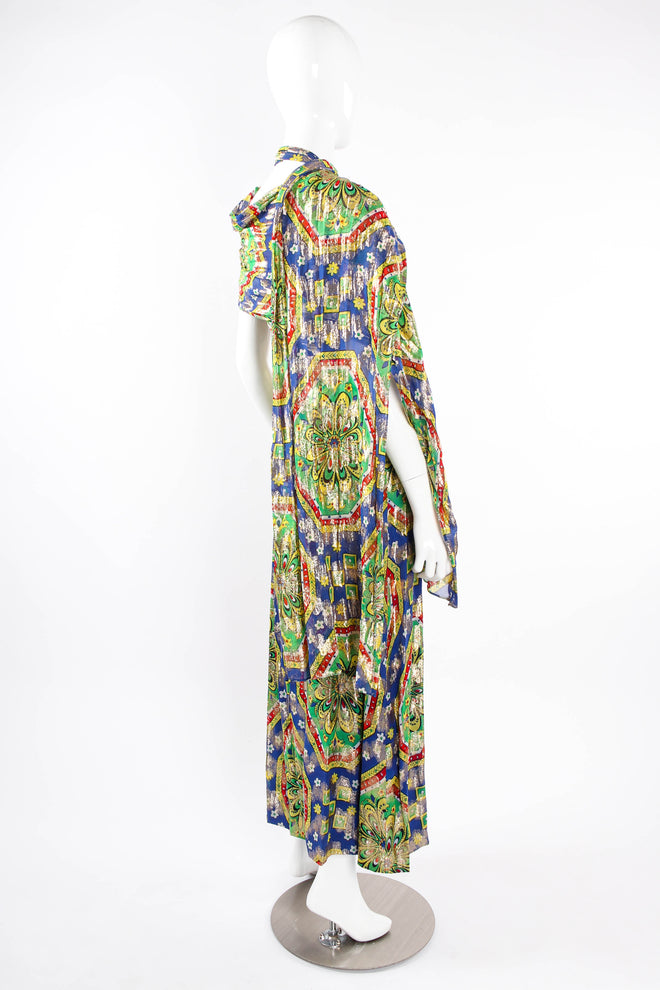 Vintage Nat Allen Floral Dress Set scarf side @ Recess Los Angeles