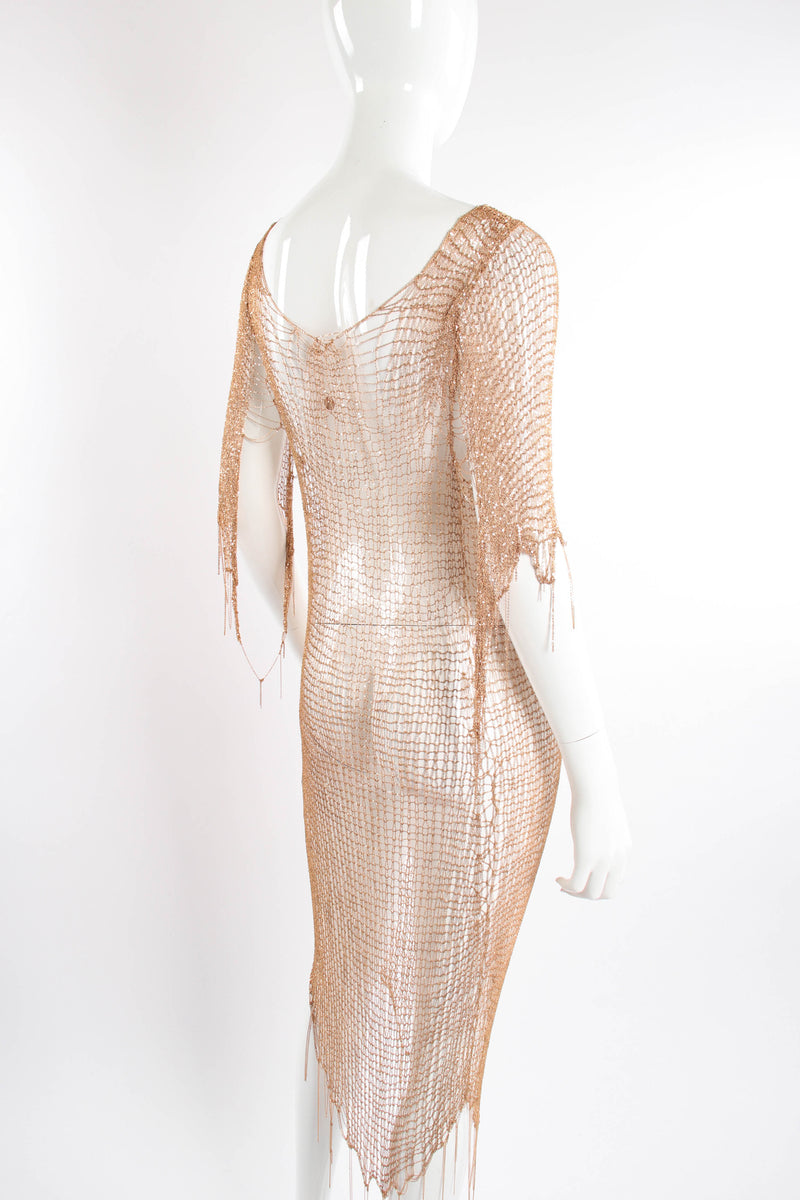 Natalia Fedner Liquid Knit Metal Dress back side on mannequin at Recess Los Angeles