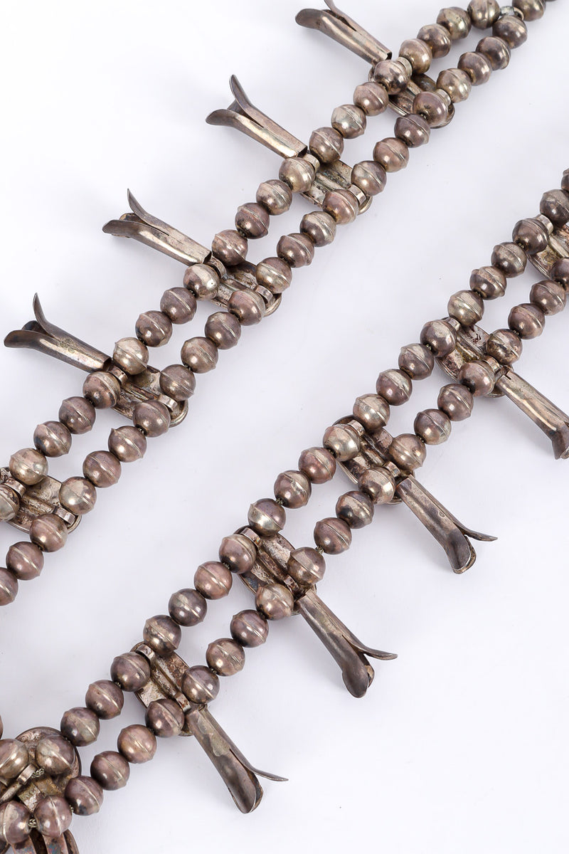 Vintage sterling squash blossom necklace back of chain @recessla