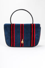 Recess Los Angeles Vintage Bienen-Davis Striped Velvet Mini Flap Roberta Bag