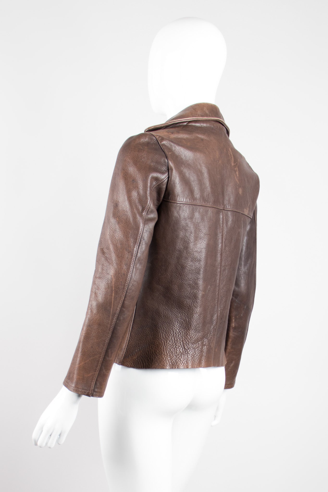 Neely Mack Design SF Shrunken Leather Aviator Blazer