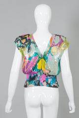 Niel Bieff Vintage Sequin Blouson Top