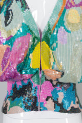 Niel Bieff Vintage Sequin Blouson Top