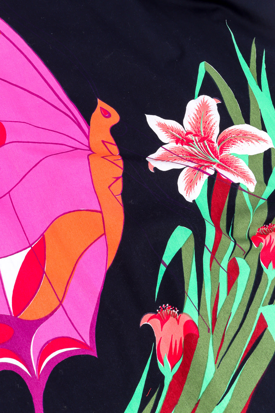 Neiman Marcus lilies & butterfly cotton caftan graphic detail @recessla