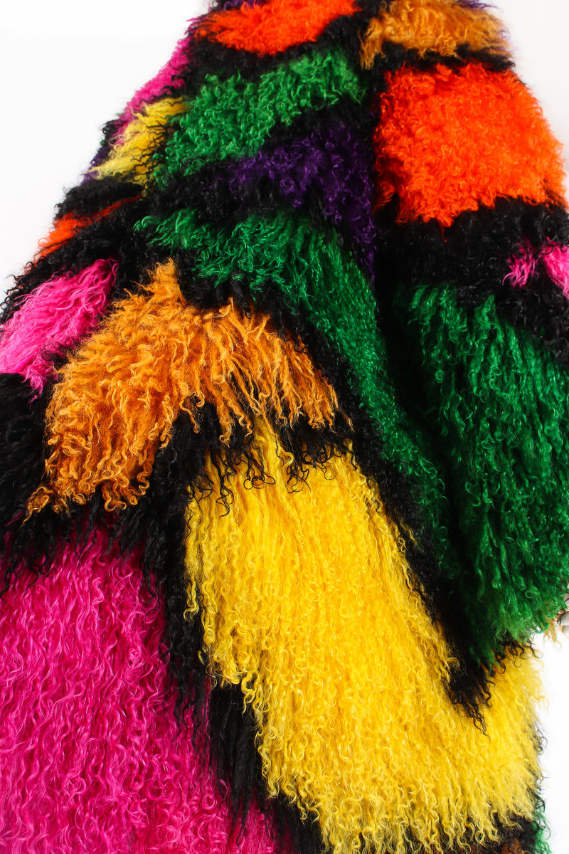Vintage Neiman Marcus Rainbow Mosaic Mongolian Fur Coat at Recess Los Angeles