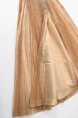 Vintage Neiman Marcus Gold Lamé Top & Pleated Palazzo Pant Set pant detail @ Recess LA