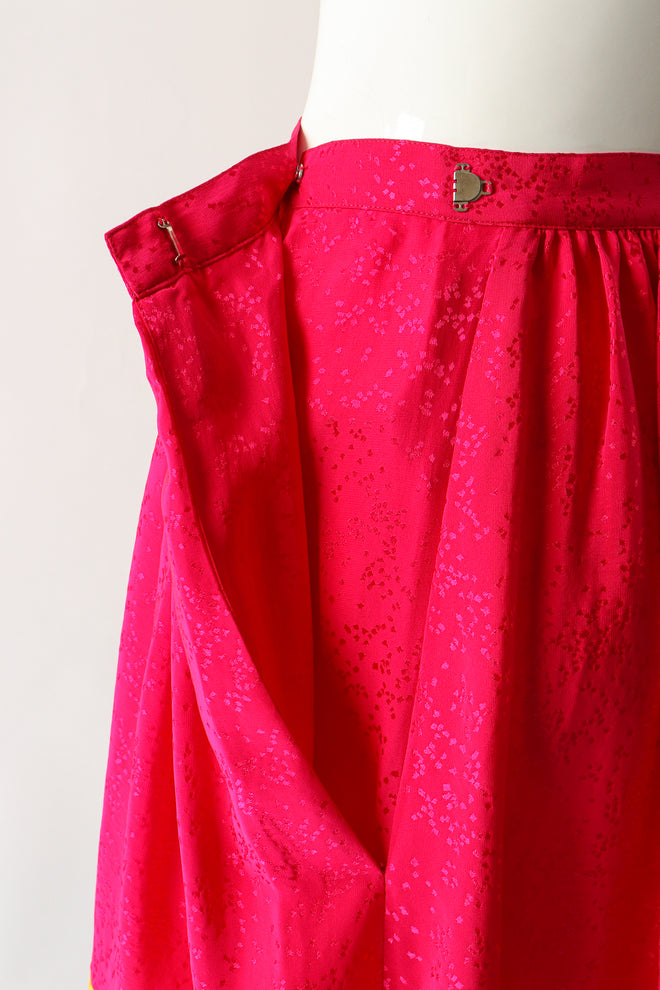 Vintage Neiman Marcus deadstock Silk Tiered Skirt Set on Mannequin Waistband at Recess LA
