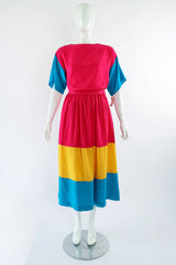 Vintage Neiman Marcus deadstock Silk Tiered Top & Skirt Set on Mannequin Front at Recess LA