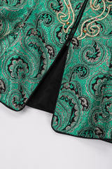 Recess Los Angeles Vintage Neiman Marcus Emerald Jeweled Brocade Peplum Jacket