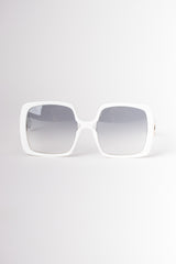 Nina Ricci Vintage Oversized White Square Outline Sunglasses