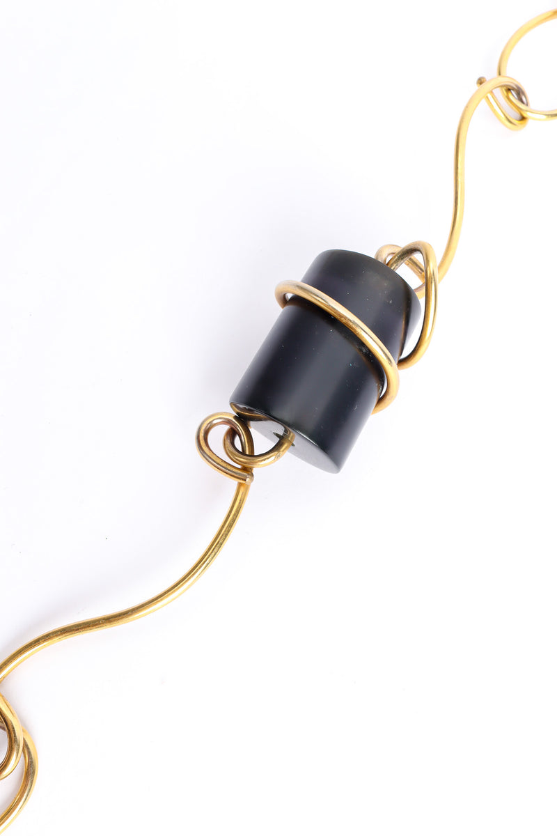 Vintage Nina Ricci Swirl Infinity Wire Necklace pendant @ Recess LA