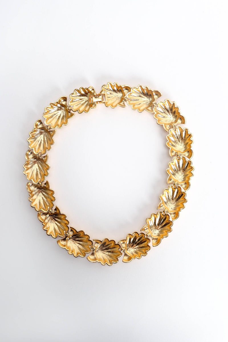 Vintage Nina Ricci Shell Collar Choker Necklace back flat lay @ Recess LA