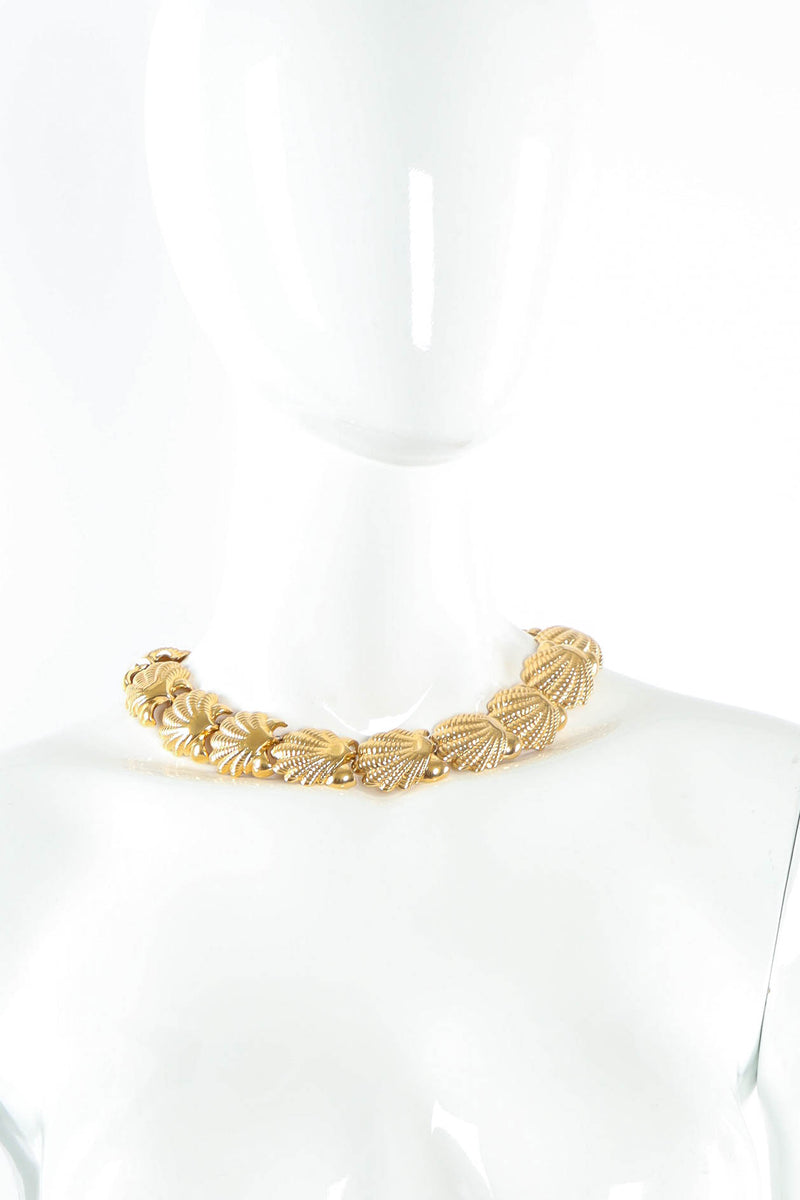 Vintage Nina Ricci Shell Collar Choker Necklace on mannequin @ Recess LA