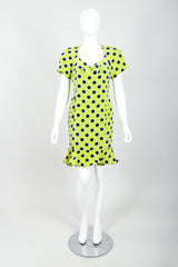 Vintage Nipon Petites Polka Dot Flounce Dress on Mannequin front at Recess Los Angeles