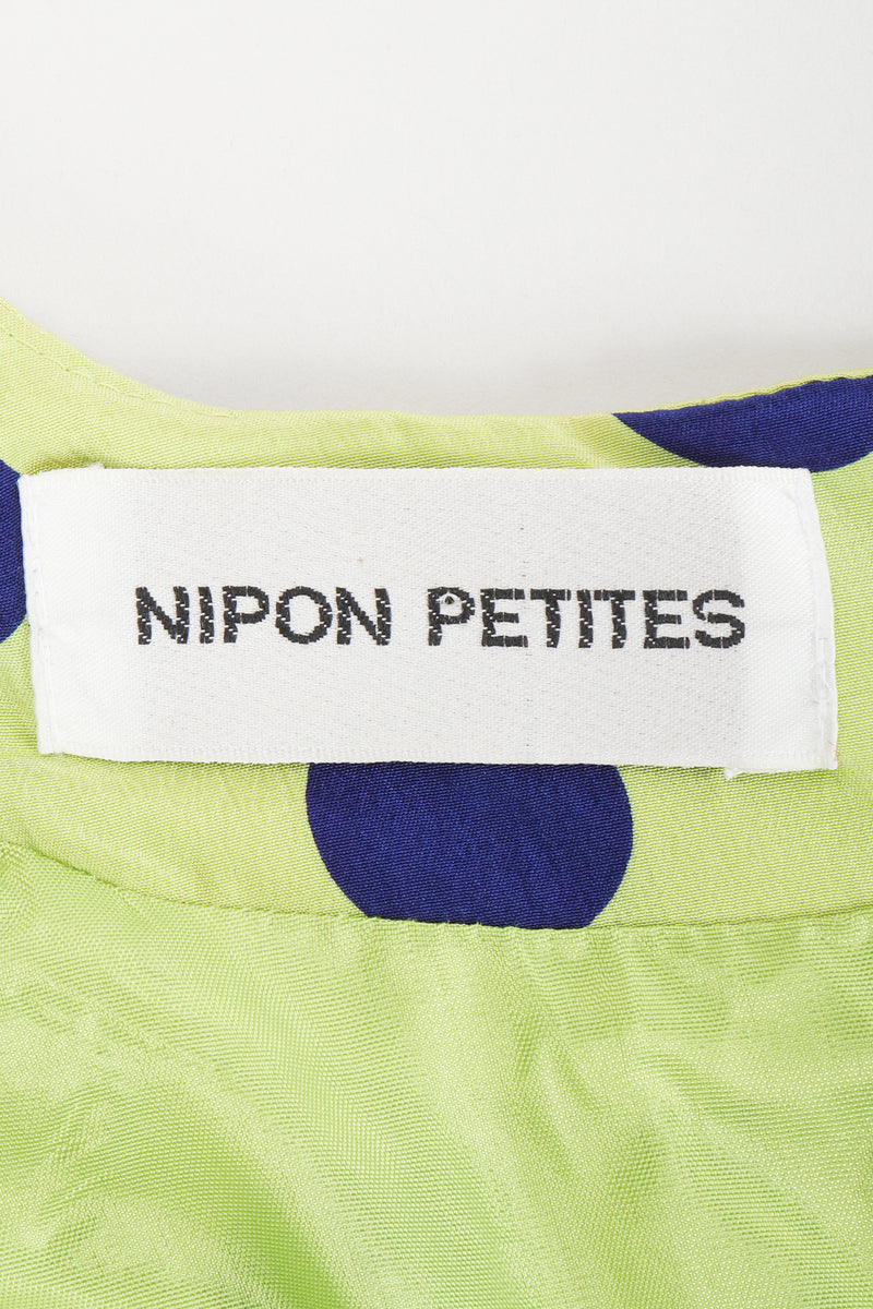 Vintage Nipon Petites Polka Dot Flounce Dress label at Recess Los Angeles