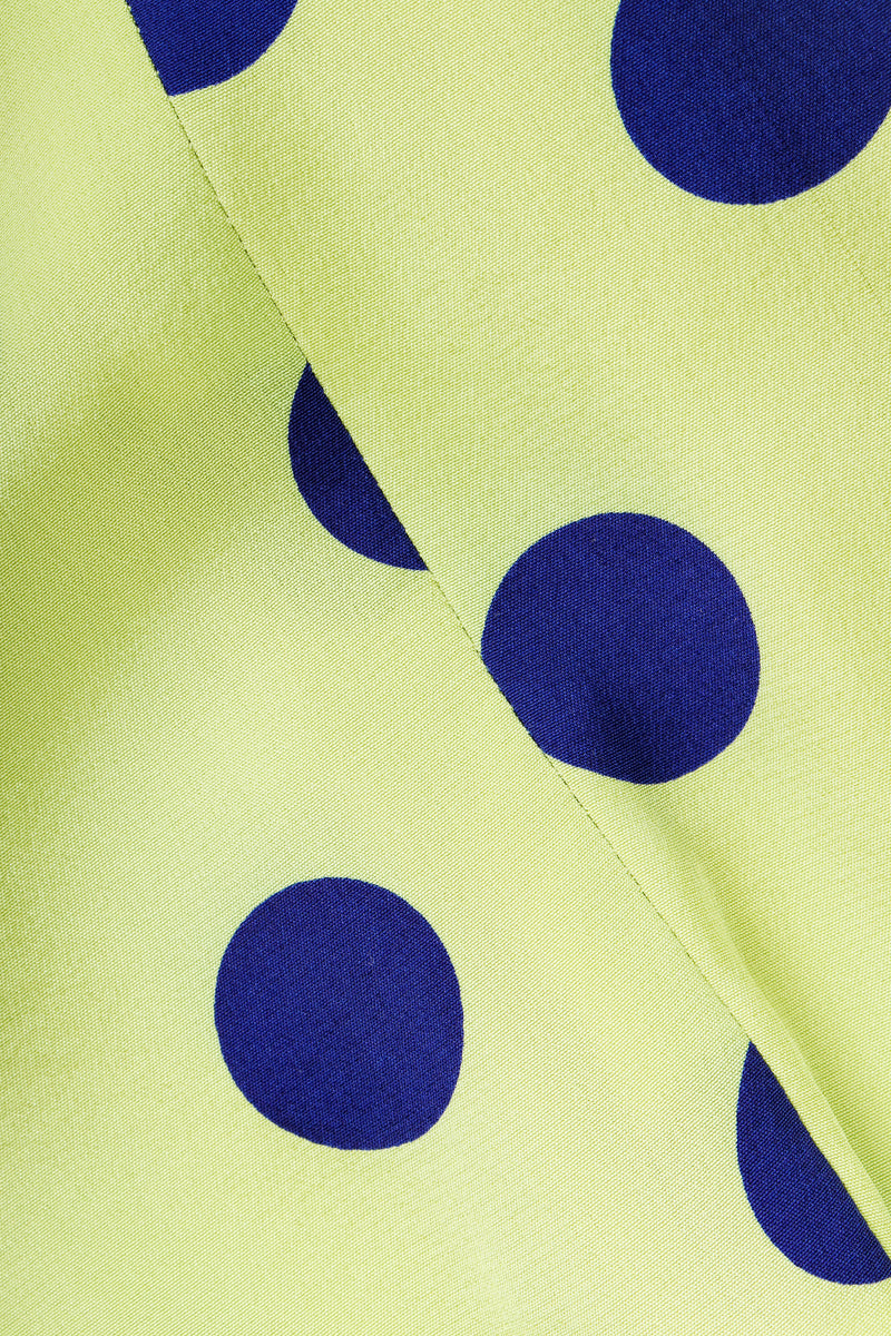Vintage Nipon Petites Polka Dot Flounce Dress fabric seam detail at Recess Los Angeles