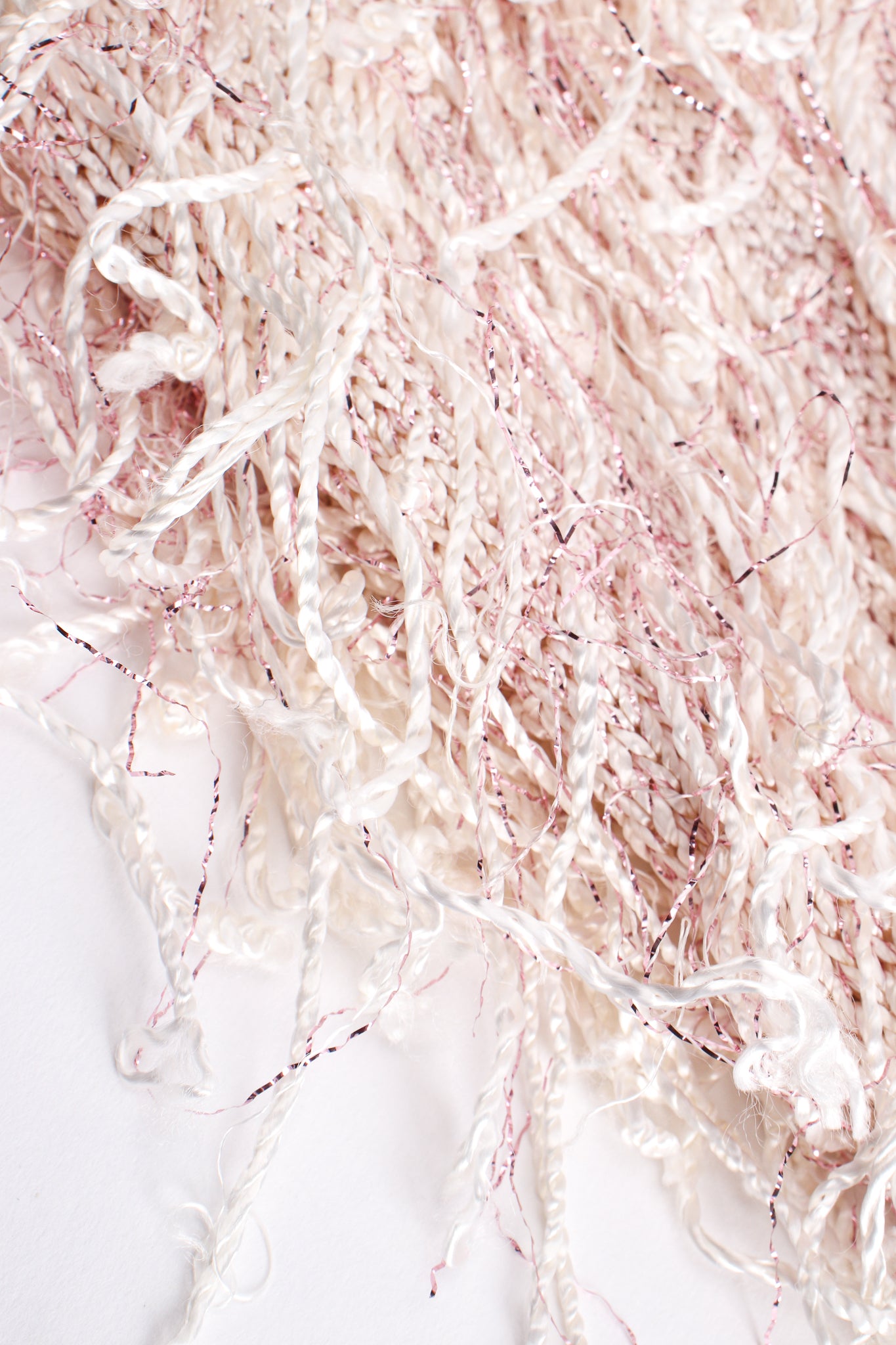 Vintage Fringe Knit Tinsel Tunic detail at Recess Los Angeles