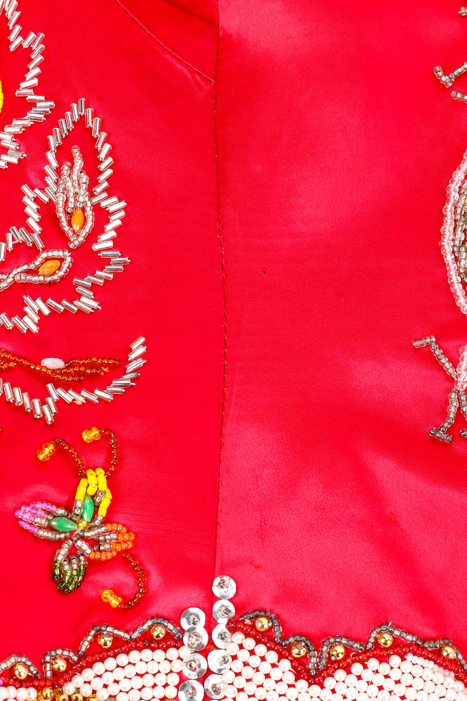 Embellished silk dragon jacket beaded details @recessla
