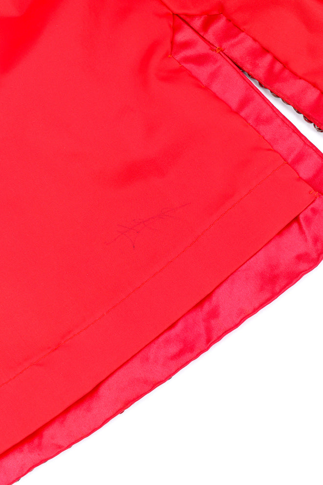 Embellished silk dragon jacket lining details @recessla