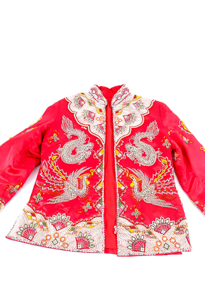 Embellished silk dragon jacket flat-lay @recessla