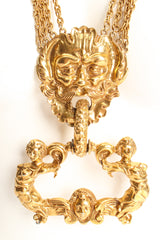 Vintage La Boca de Veritas Brass Door Knocker Pendant at Recess Los Angeles