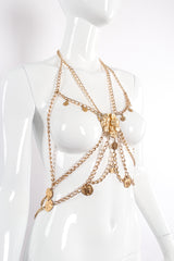 Vintage Coin Chain Body Harness Top on Mannequin at Recess Los Angeles