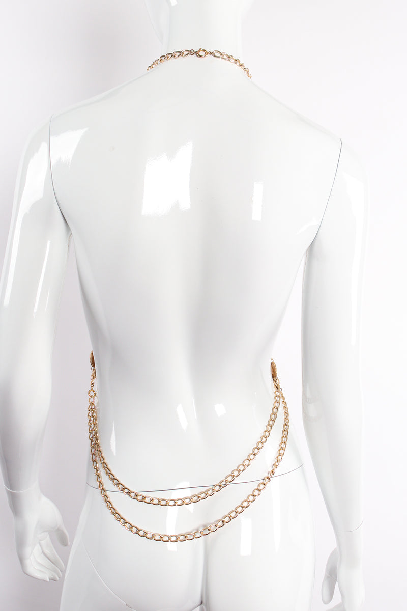 Vintage Coin Chain Body Harness Top mannequin back at Recess Los Angeles