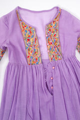 Vintage Beverly Paige Sheer Paisley Embroidered Peasant Dress flat buttons at Recess LA