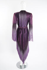 Vintage Ombré Fringe Shawl Jacket on Mannequin back belted at Recess Los Angeles