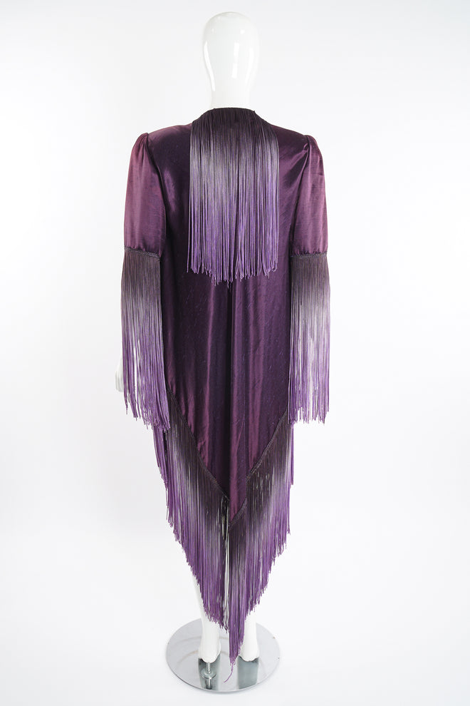 Vintage Ombré Fringe Shawl Jacket on Mannequin back at Recess Los Angeles
