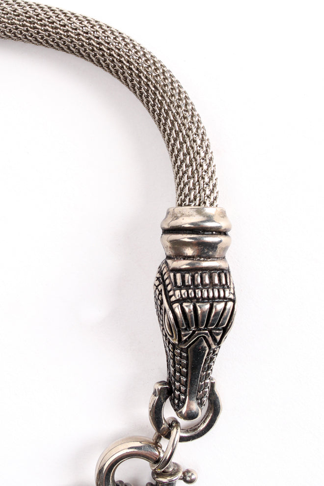 Vintage Silver Alligator Mesh Collar Necklace at Recess Los Angeles