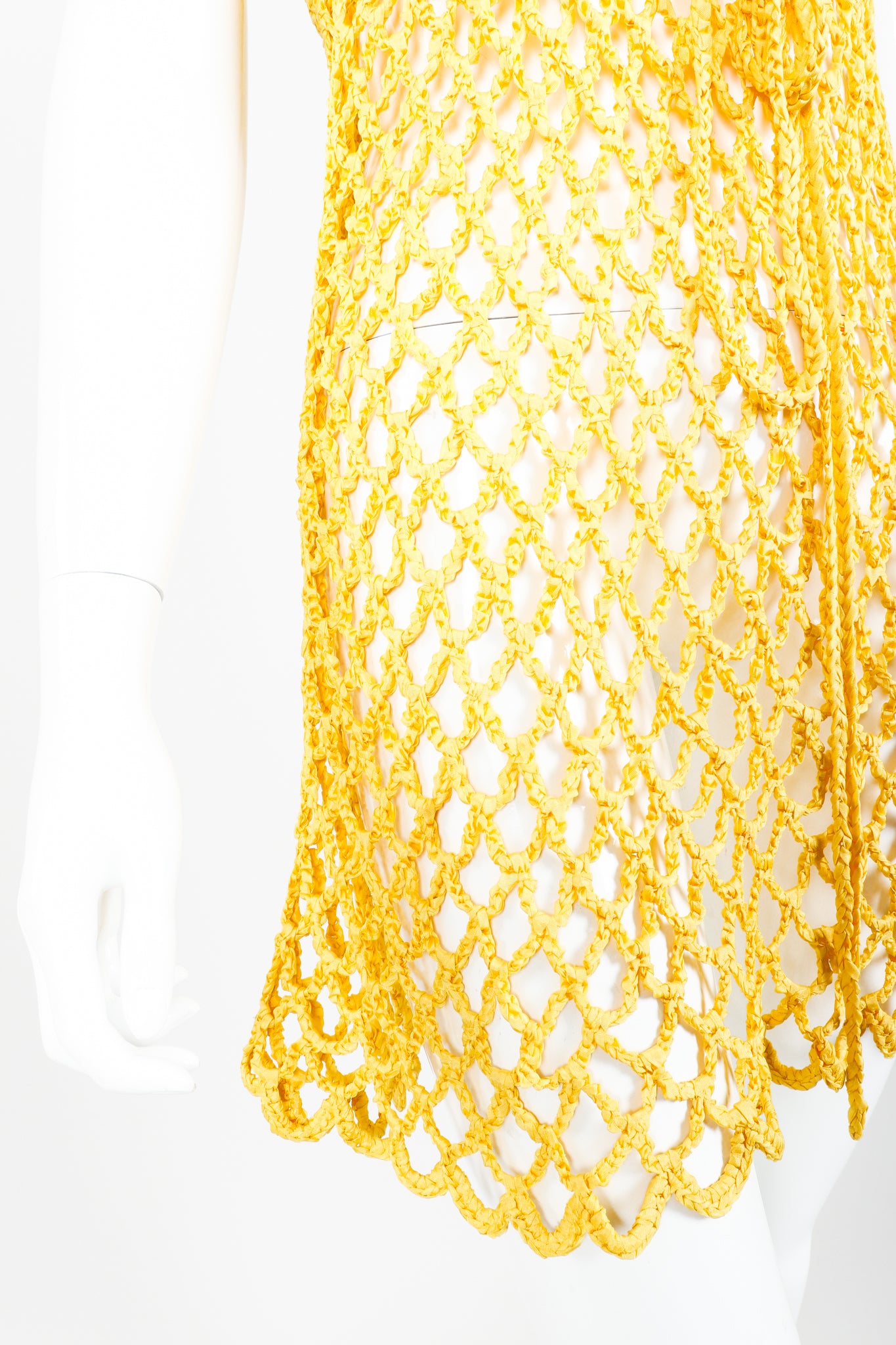 Vintage Crochet Net Dress Swim Coverup on Mannequin skirt at Recess Los Angeles