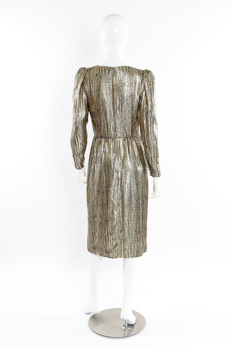 Metallic dress by Nolan Miller mannequin back @recessla