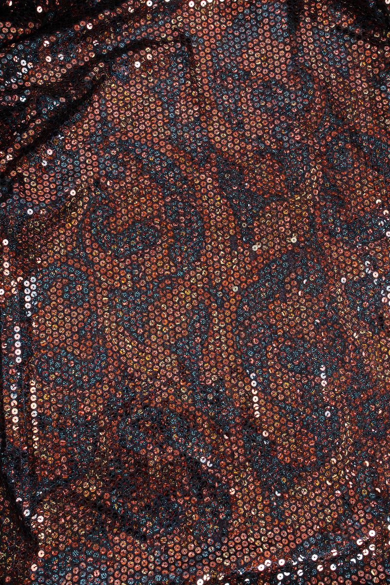 Vintage Nolan Miller Paisley Sequin Duster Coat sequin pattern at Recess Los Angeles