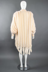 Vintage Nordstrom Fur Trim Batwing Sweater Cape Coat on Mannequin back at Recess Los Angeles