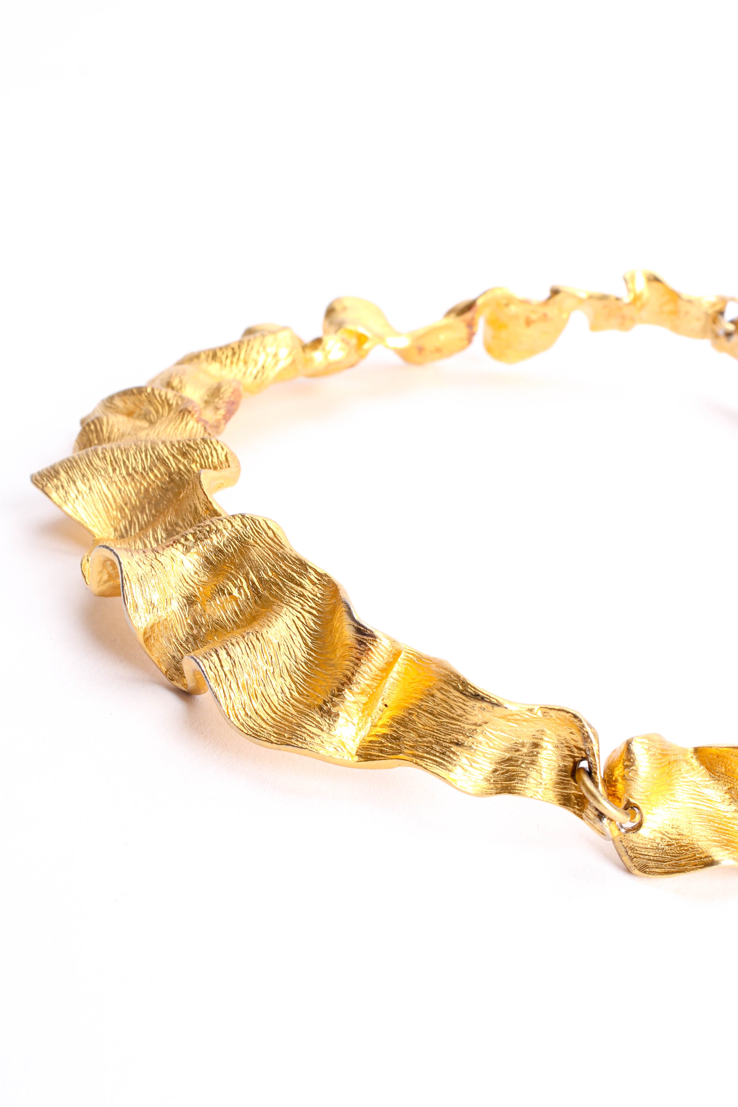 Norma Jean Swirl Crinkle Collar Necklace center detail  @ Recess LA
