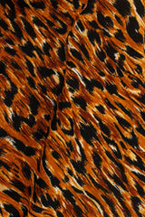 Vintage Norma Kamali Leopard Print Top print closeup Recess Los Angeles