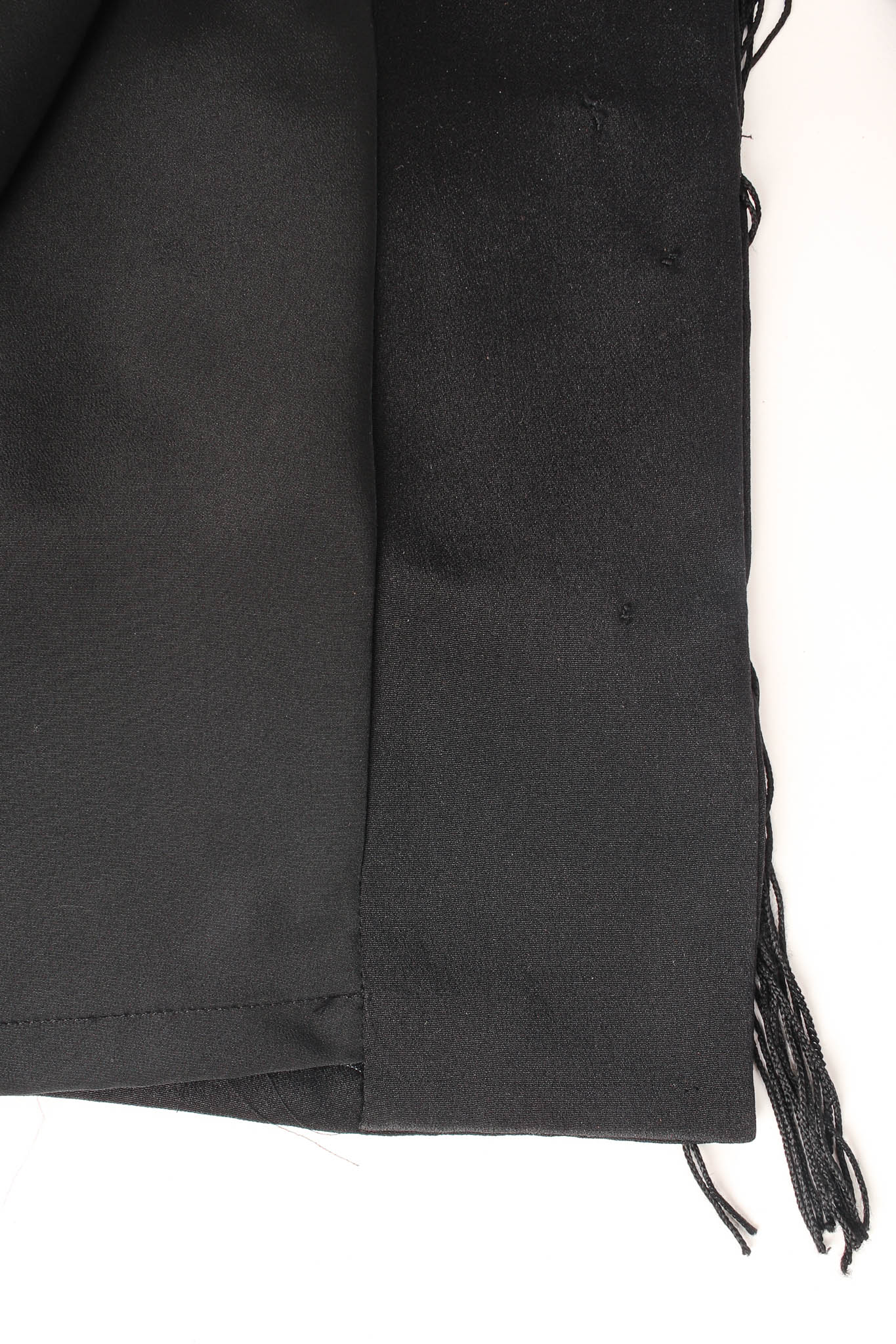 Vintage Norma Kamali Tiered Layered Fringe Jacket hem @ Recess LA