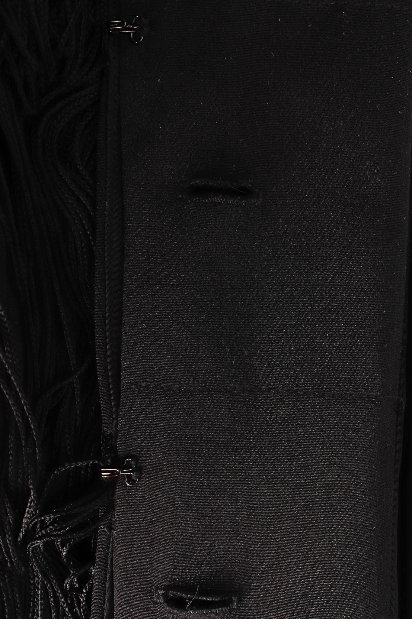 Vintage Norma Kamali Tiered Layered Fringe Jacket buttons/hooks@ Recess LA