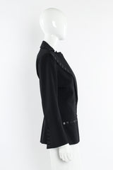 Vintage Omo by Norma Kamali Wide Lapel Wool Blazer mannequin side @ Recess LA