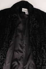 Vintage Norma Kamali Abstract Swirl Burnout Velvet Blazer liner blazer @ Recess LA