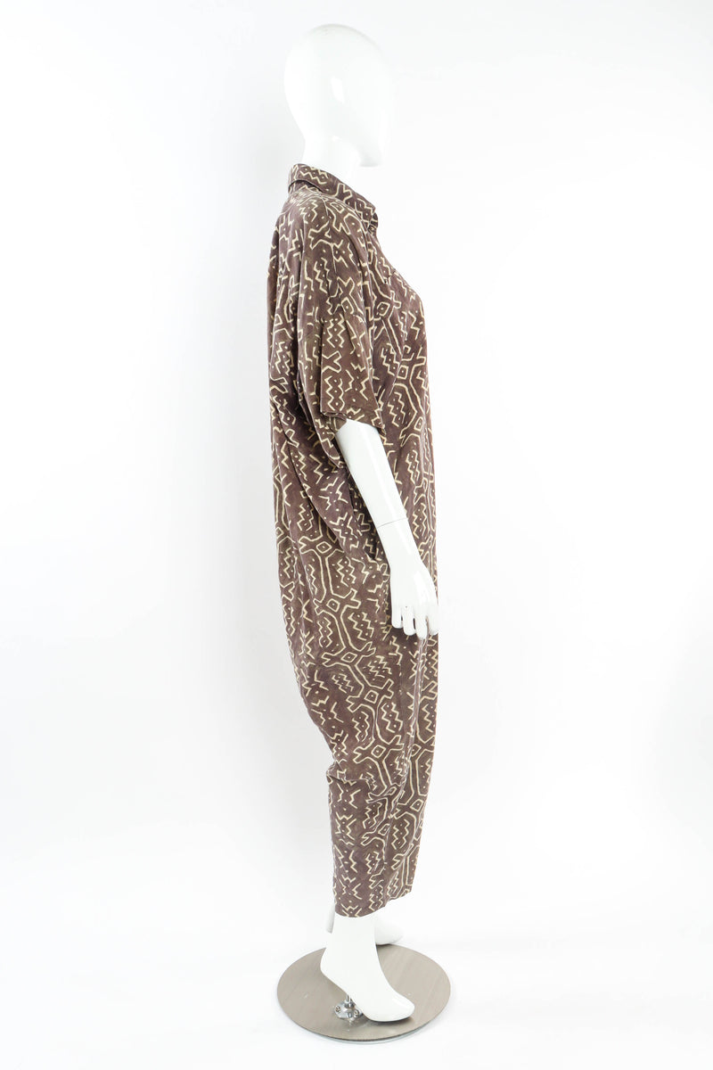 Vintage Norma Kamalli Ikat Print Harem Jumpsuit mannequin side @ Recess LA