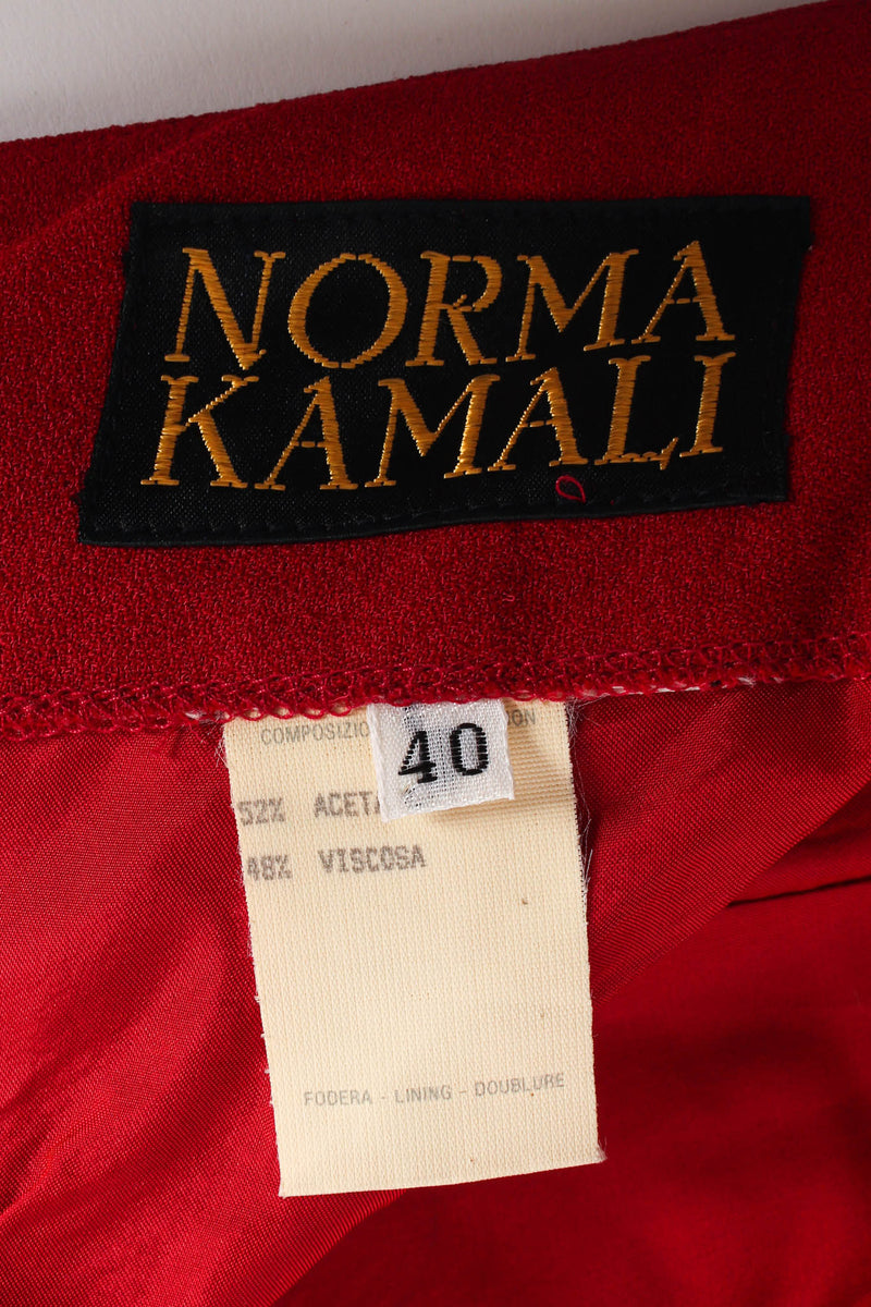 Vintage Norma Kamali Floral Soutache Braid Pencil Skirt tags @ Recess LA