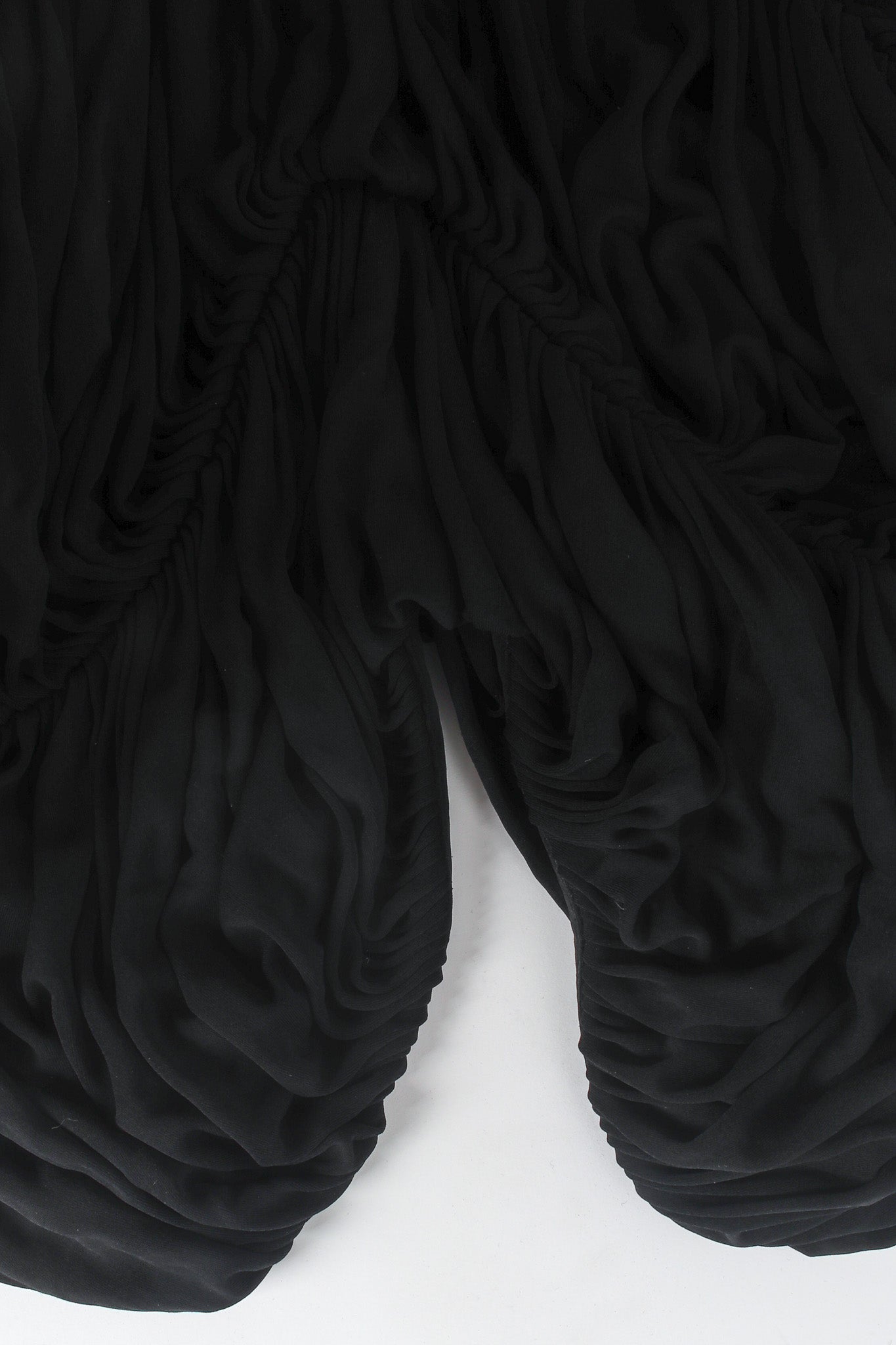 Vintage Omo Norma Kamali Gathered Drape Tiered Skirt sweetheart hem @ Recess Los Angeles