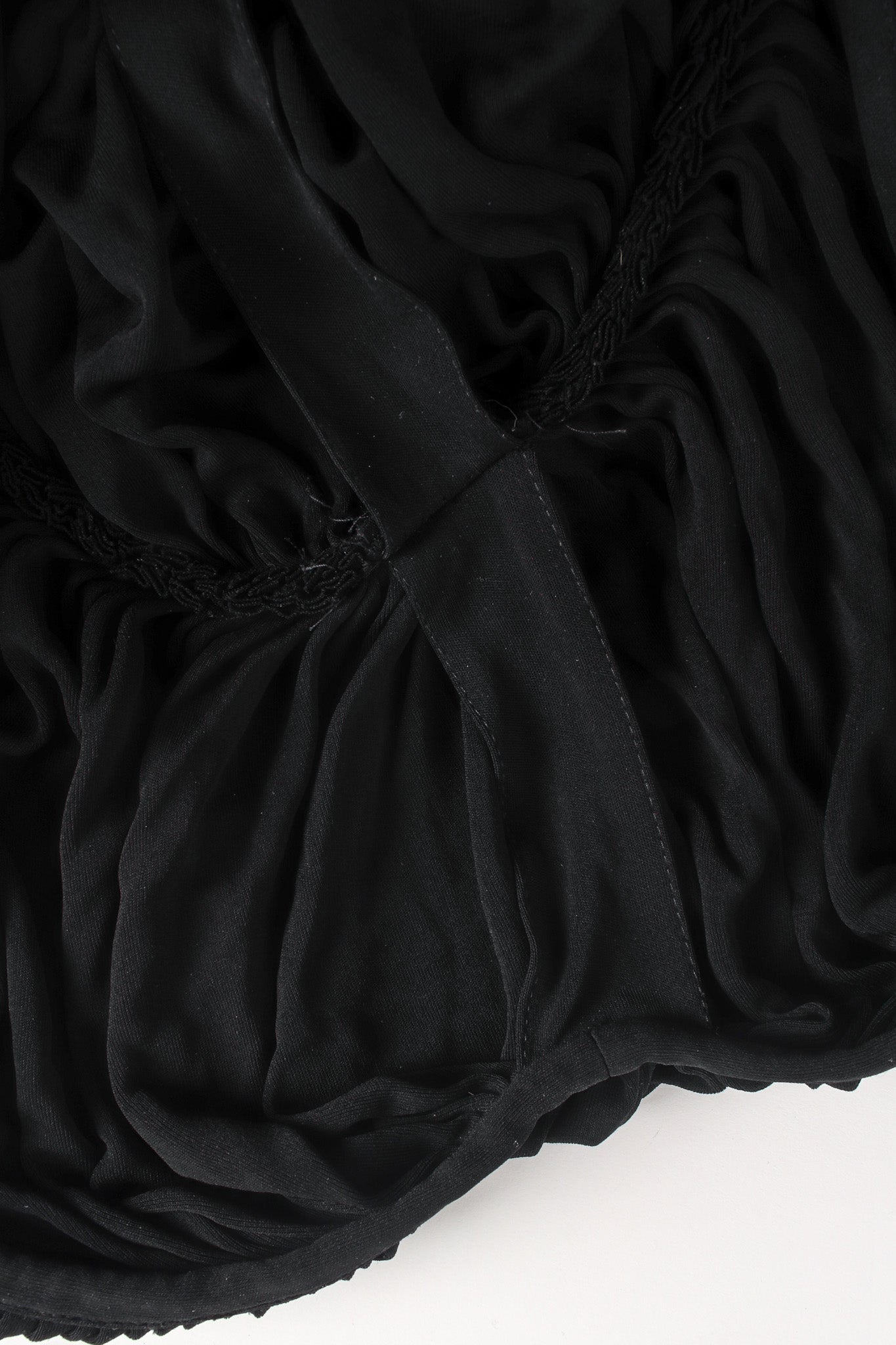 Vintage Omo Norma Kamali Gathered Drape Tiered Skirt reverse/seams @ Recess Los Angeles