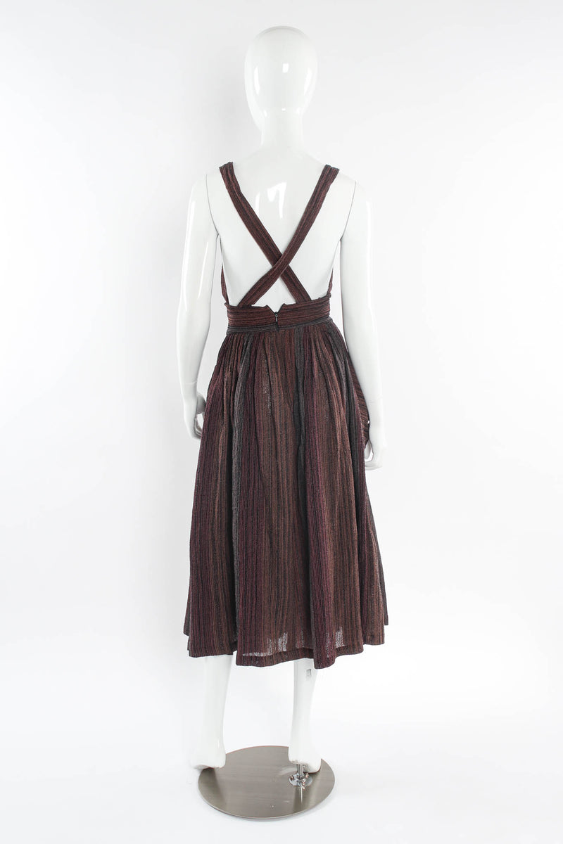 Vintage Norma Kamali Stripe Wrap Top & Suspender Skirt Set – Recess