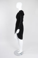 Recess Los Angeles Vintage OMO Norma Kamali Velvet Ruched Cocktail Dress