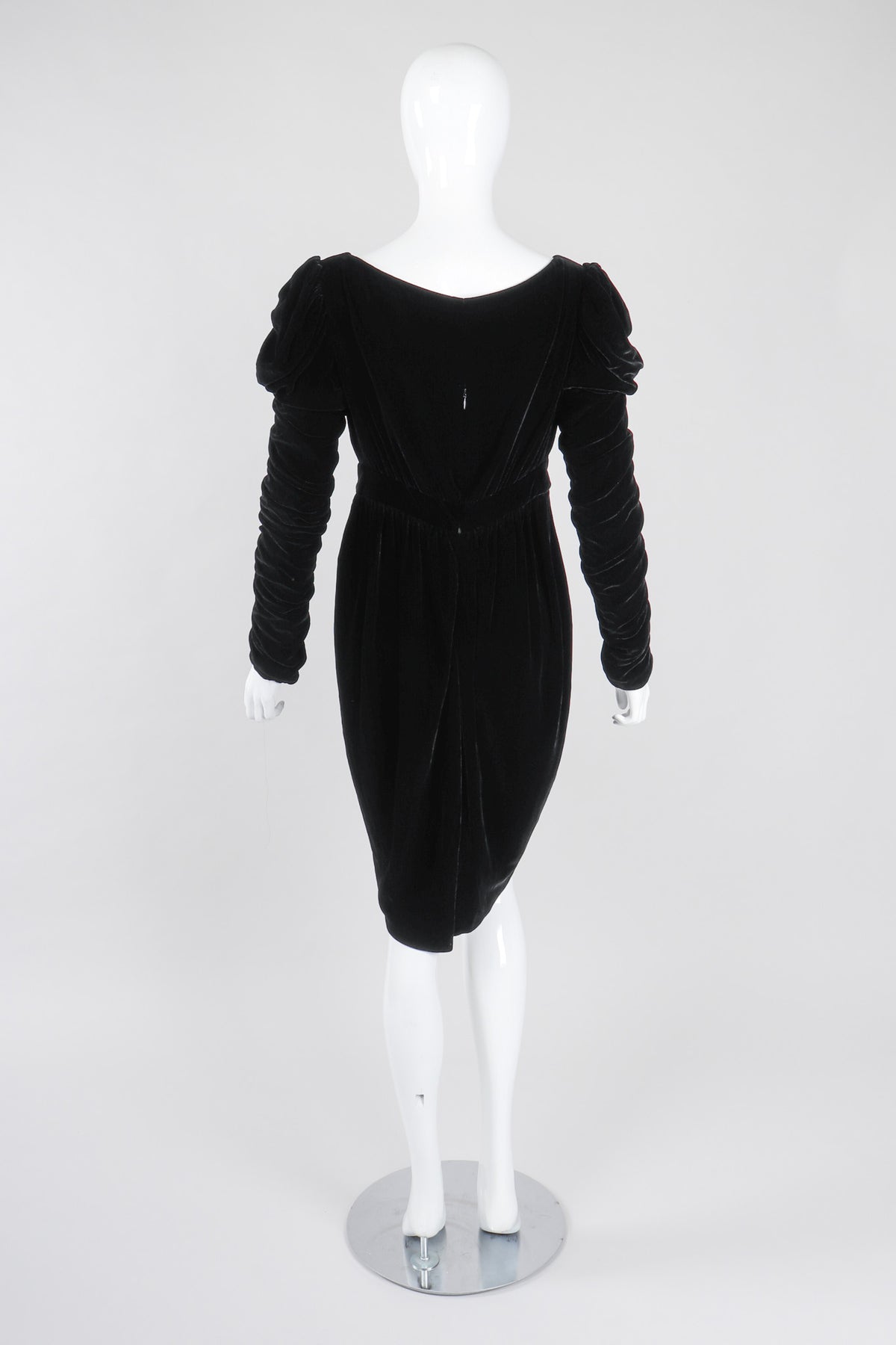 Vintage OMO Norma Kamali Velvet Ruched Cocktail Dress – Recess