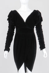 Recess Los Angeles Vintage OMO Norma Kamali Velvet Ruched Cocktail Dress