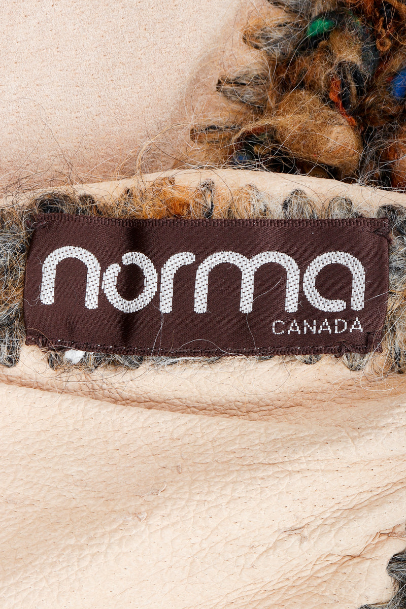 Vintage Norma canada label on suede